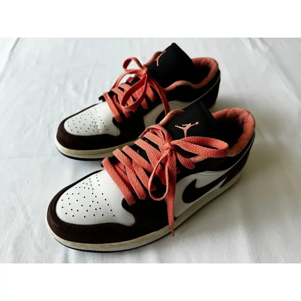 Nike Air Jordan 1 Low SE Brown Pink White Sneakers Men’s Size 8
